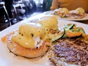 Eggs Benjamin with house-smoked salmon